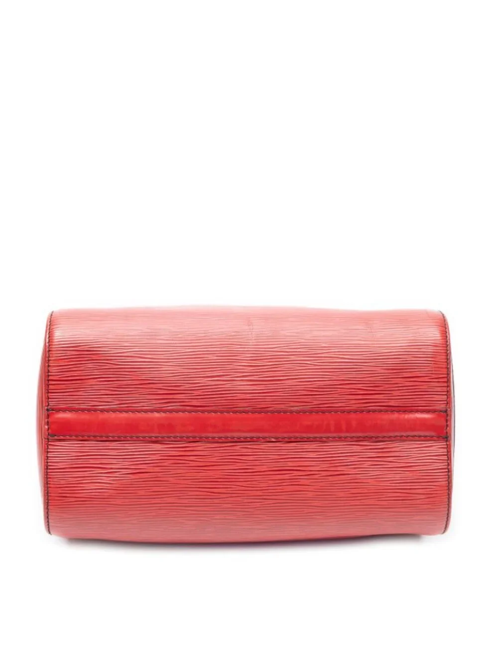Louis Vuitton Speedy Black Stitch Red Epi Handbag